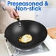 thumbnail image 5 of Wok Souped Up Recipes, acero al carbono, 26 cm, con tapa para estufas, 5 of 6