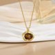 thumbnail image 3 of Conjunto de joyería Axepet con piedra ojo de tigre tono dorado, 3 of 6