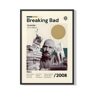 Creango - Cuadro Poster Enmarcado Breaking Bad Diseño 2 Decorativo