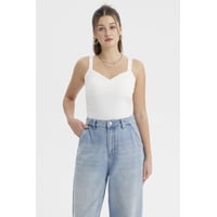 Fashionspark - Polera Mujer Escote Cuadrado Blanco- Ll