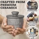 thumbnail image 5 of Mantequera de cerámica Benicci Premium de Butter Crock, color gris, 5 of 8