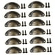 thumbnail image 2 of 12x Tiradores De Taza Gabinete Cómoda Shell Tirador Tiradores De Cajón Perillas Bronce Verde, 2 of 3