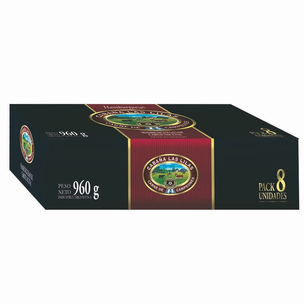 Hamburguesa De Vacuno 8 Un de 120 g c/u Cabaña Las Lilas