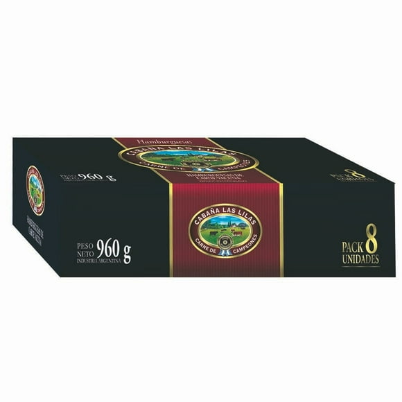 Hamburguesa de Vacuno, 8 Un de 120 g c/u