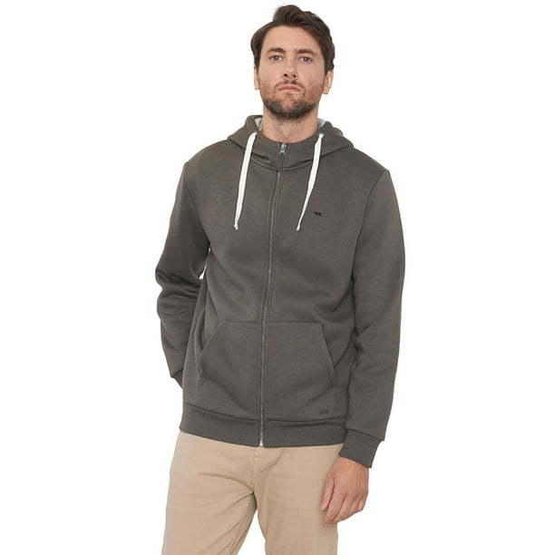 Polerón Hombre Full Zipper Musgo Corona