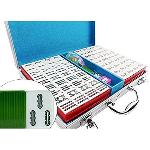 Set de Mahjong Usamjtable 144 fichas de melamina con dragón