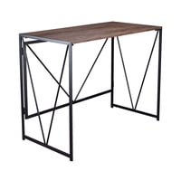 Joytek - Mesa Escritorio Plegable De Metal Y Madera Castaño 100X50X75 Cm