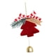 thumbnail image 2 of Colgante Rojo Oscuro Árbol De Navidad Con Campana, 2 of 3
