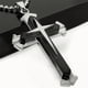 thumbnail image 3 of Domineering Titanium Steel Cross Necklace with Multilayer Zircon - Fashionable Pendant Necklace for Men - Perfect Holiday Gift, 3 of 5