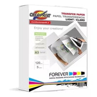 Papel Transfer Telas Clara Tamaño A3 5 Hojas Marca Creaprint