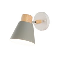 Ioensy - Aplique De Pared Iluminación E27 Luminaria Lámpara De Noche Para Escaleras Corredor Gris