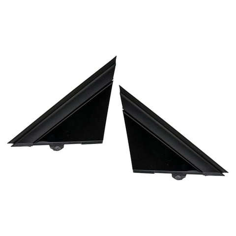 Magideal - 2 Cubiertas Triangulares Para Espejo De Puerta De Coche, Reemplazo Izquierdo Y Derecho, Piezas De Automóviles, Embellecedores Aptos Para 500 Negro Brillante