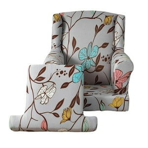 Genérico - Funda Para Silla Con Respaldo De Ala, Protector Para Muebles De Sofá Para Dormitorio, Sala De Estar, Gris Claro