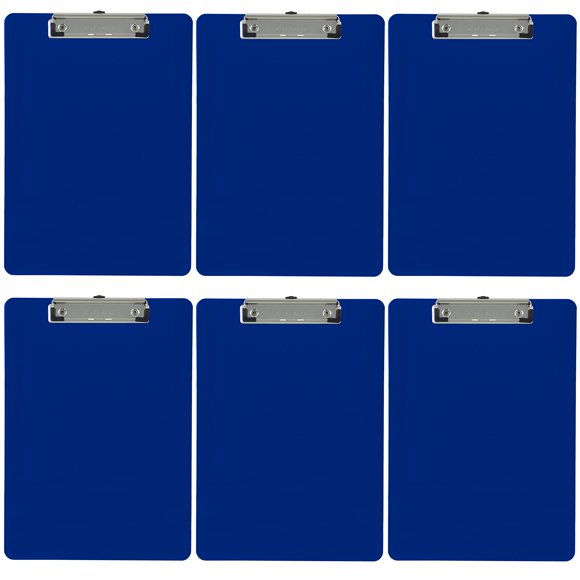 Portapapeles Trade Quest azul oscuro tamaño carta, paquete de 6