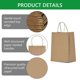 thumbnail image 2 of suxuMhao Bolsa de Papel Kraft 20 Pzas Bolsas de Papel Marrones con Asas, 21x11x27cm Bolsas de Regalo Reutilizables, Bolsas de Supermercado, Bolsas de Embalaje para Almacenamiento Diario, Embalaje, 2 of 4
