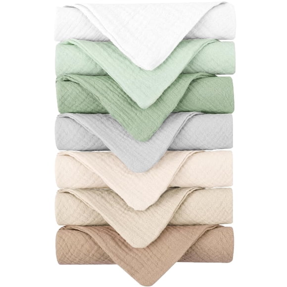 Konssy Paquete de 7 paños de muselina para bebé