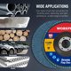 thumbnail image 3 of Discos de aletas WORKPRO 115 mm grano 80 – paquete de 20 unidades T29, 3 of 6