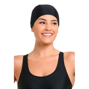 Samia - Gorro De Natación De Lycra Negro