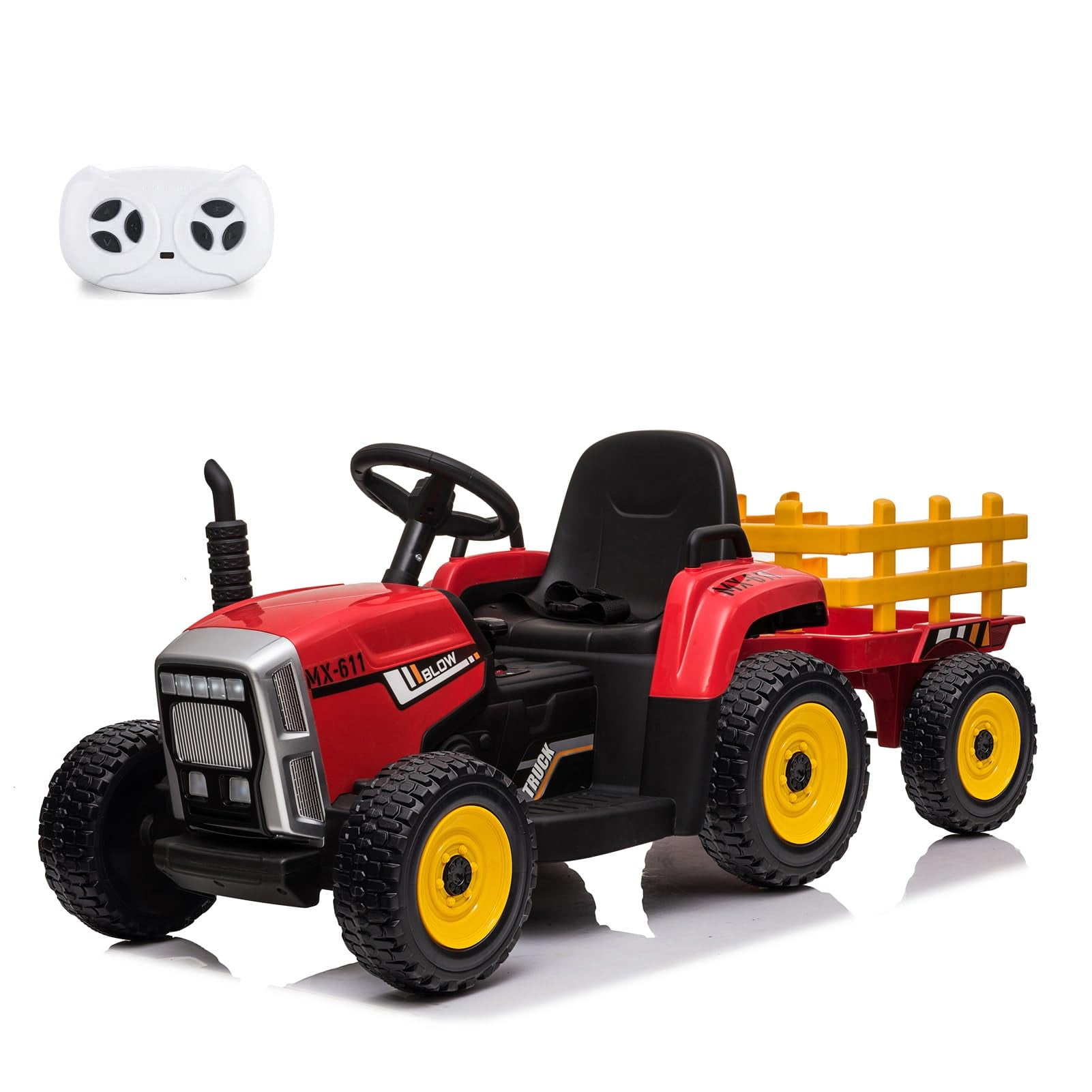 Tractor Eléctrico Nasitip 12 V Rojo