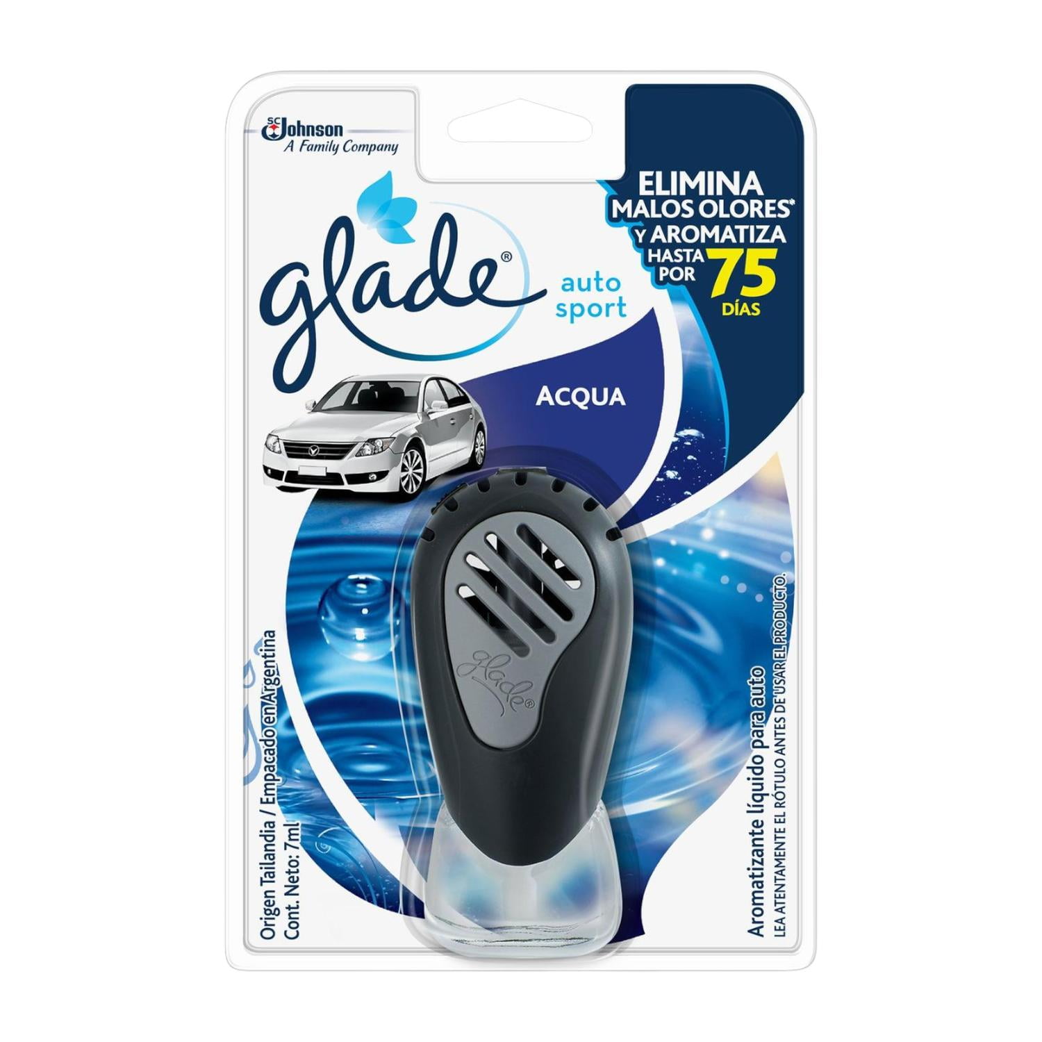 Aromatizante Autosport Aqua Aparato 7 ml Glade