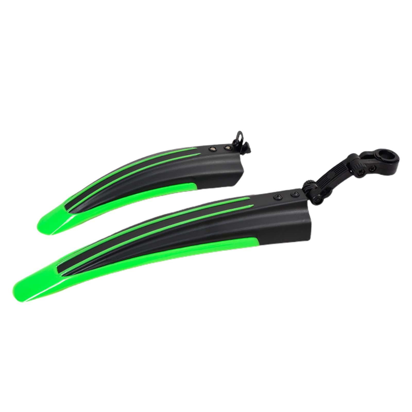 Ioensy - Juegos De Guardabarros Para Bicicleta, Guardabarros Para Neumáticos De Ciclismo, Accesorios Para Montar En Bicicleta De Carretera, Verde Y Negro