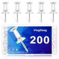 Push Pins Visgdesg, Transparentes, 200 Unidades, Para Tablón De Anuncios