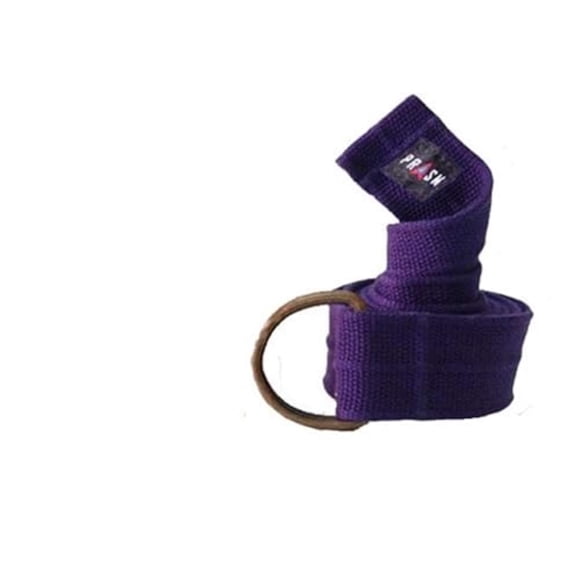 Cinturón PRASM de lona con anillas en D, color morado, 53 cm de longitud, unisex