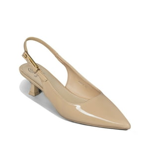 Zapato Taco Talón Abierto Simil Charol Mujer Weide Ghe37