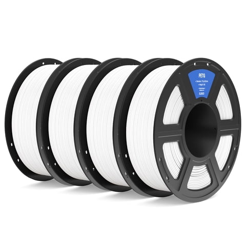Filamento Petg Elegoo De 1,75 Mm, Blanco, 4 Kg, Filamento De Impresora 3D Con Precisión Dimensional