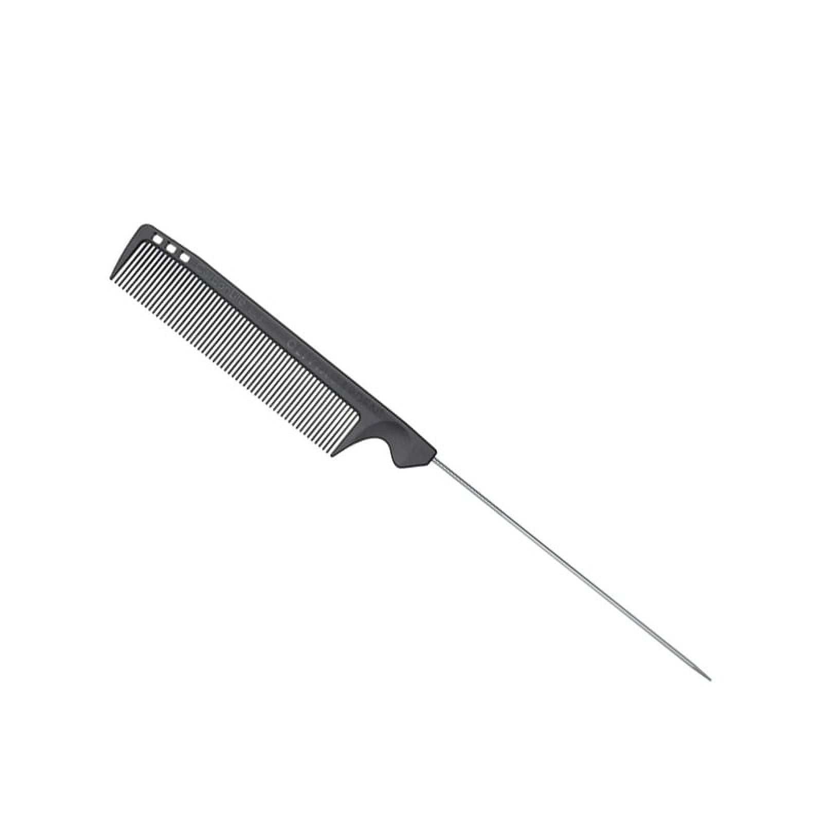 Olivia Garden - - Peine De Carbón Profesional De Diente Fino Y Mango Metálico