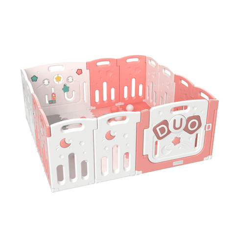 Bbqool - Corral Didáctico De Juegos Duo Pink + Alfombra + Pelotas