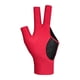 thumbnail image 3 of Guante de billar de 3 dedos, guante deportivo antideslizante para mano izquierda, cómodo guante de taco de billar para juegos, práctica en interiores rojo, 3 of 5