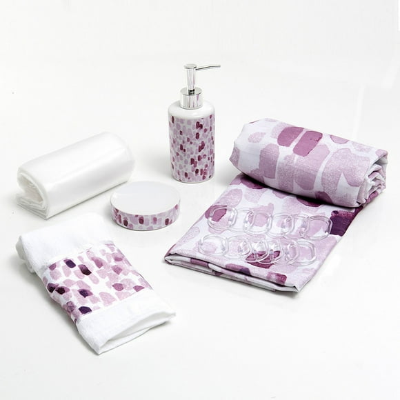 Set Cortina Baño 6 pzas Caja Limarí