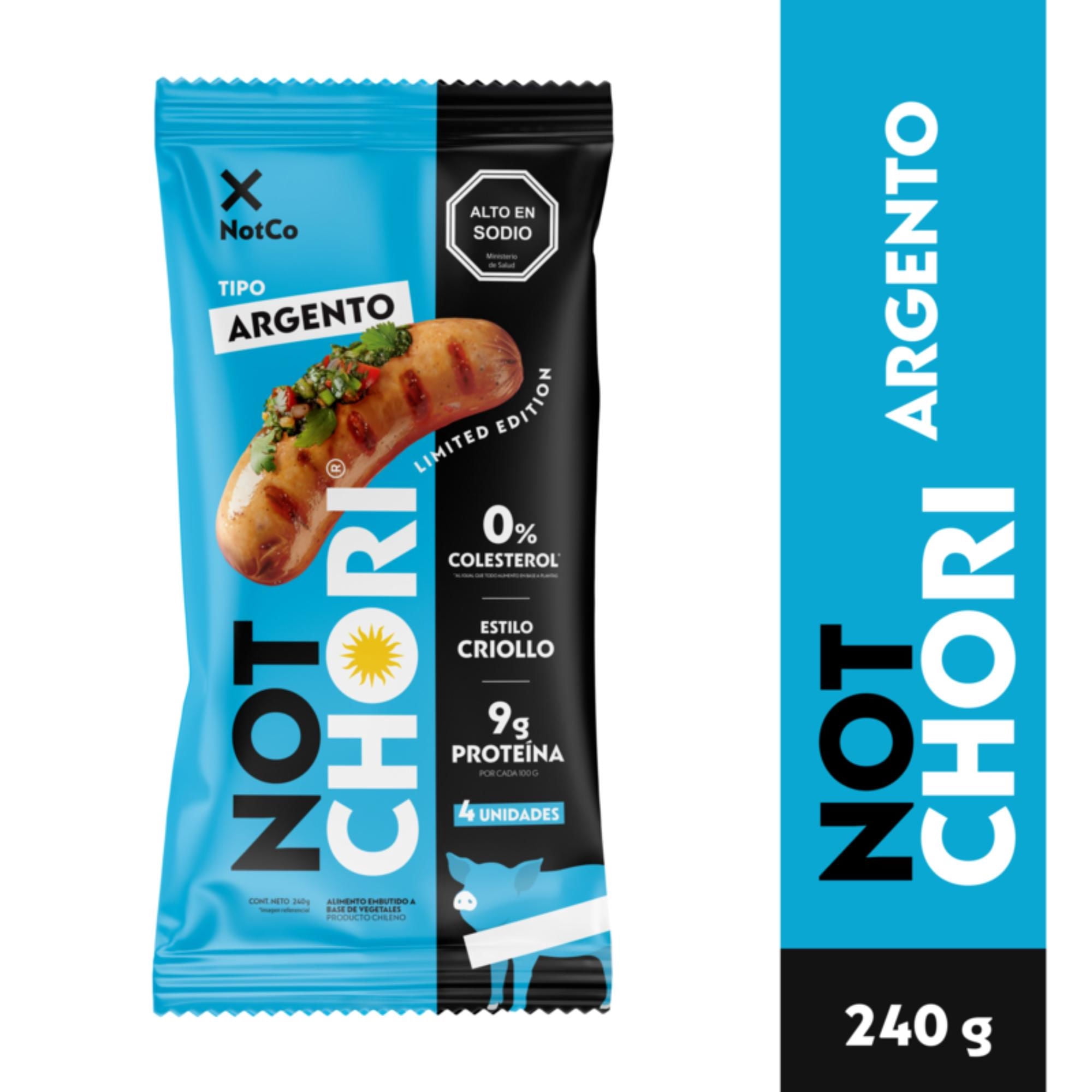 Chorizo Vegetal Notchori Argento 240 g Notco
