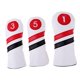 thumbnail image 3 of Cubierta para la cabeza del conductor de golf, juego de 3 o 5 Fairway Woods, fundas, 3 piezas, blanco, 3 of 5