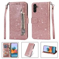 Funda Para Foxdock Elegante Funda Samsung Galaxy A14 5G Glitter Con Cremallera-Ideal Para El Uso Diario