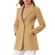 thumbnail image 4 of INSPIRE CHIC Abrigo de Invierno Elegante con Solapa y Botones para Mujer, Trabajo, Trinchera, Talla L, Caqui, 4 of 7