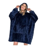 Qatarshop - Polerones Felpa Con Capucha Manta Polar Bata Frazada Colores Azul, Bordeo, Rosa, Gris