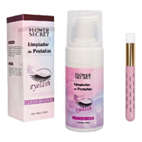 Flower Secret - Limpiador Espuma Shampoo Para Extensiones De Pestañas+Brocha