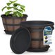 thumbnail image 1 of Macetas Lifemaster en forma de barril de whisky, 25 cm, 2 unidades, plástico, 1 of 7