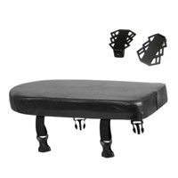 Magideal - Cojín Genérico Para Asiento Trasero De Bicicleta Con 1 Par De Reposapiés, Cojín De Repuesto Para Bicicleta De Montaña, Almohadilla Suave Para Sillín Negro