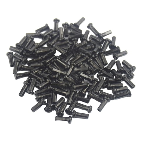 Ioensy - 300X Mtb Road Bmx Bike Spoke Nipples Bicicleta Spoke Caps Spoke Decor Negro