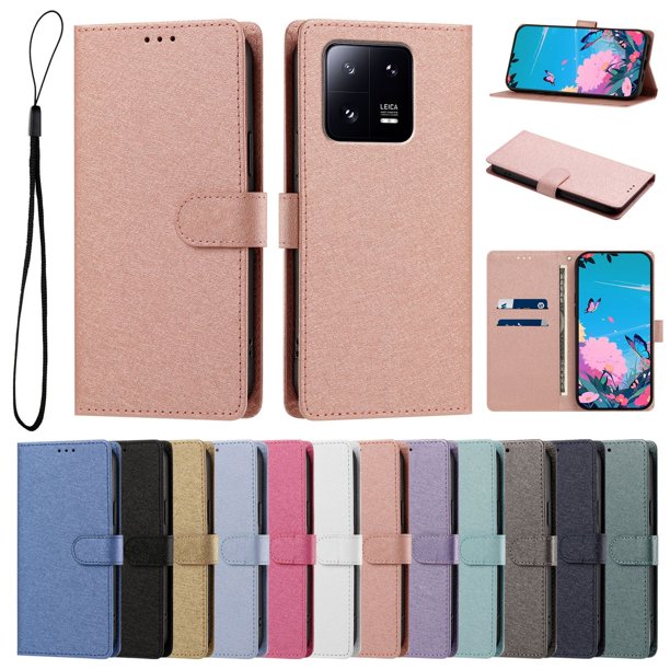 Cartera para Xiaomi 13 Pro con Soporte y Correa, Rosa