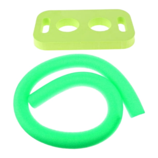 Fideos flotantes para piscina, fideos para piscina para adultos y niños, tubo de espuma de 59 pulgadas con conector para accesorios de piscina al aire Verde