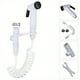 thumbnail image 1 of 1set White Handheld Bidet Sprayer For Toilet, High Pressure Bathroom Toilet Flushing Spray Set With Shower Hose, Toilet Bidet Sprayer Kit, Bathroom Accessories, 1 of 4