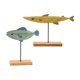 thumbnail image 1 of 2 Piezas De Adorno De Pez De Madera, Forma De Pez De Navidad, Decoración De Escritorio, Estilo A, 1 of 5