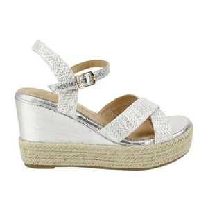 Sandalia Agua De Coco Texturas Plateada