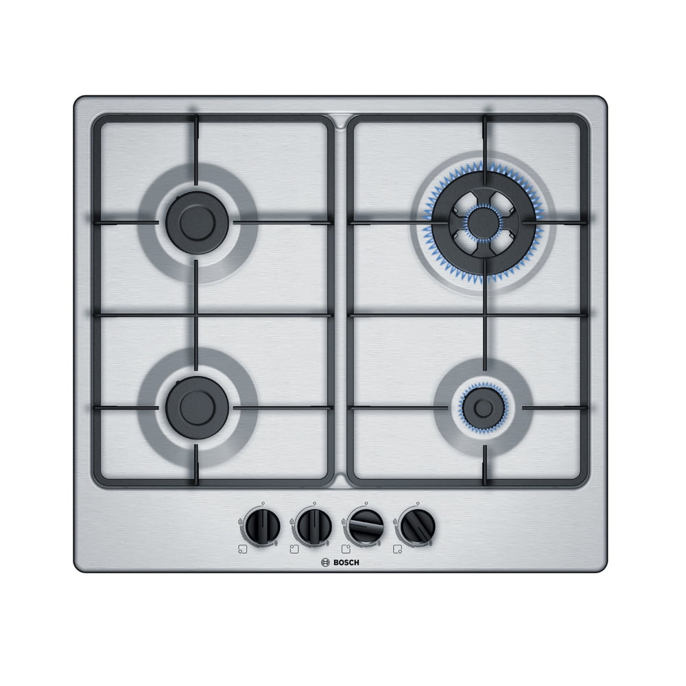Bosch - Encimera A Gas 4 Quemadores 60 Cm Inox Pgh6b5b60v