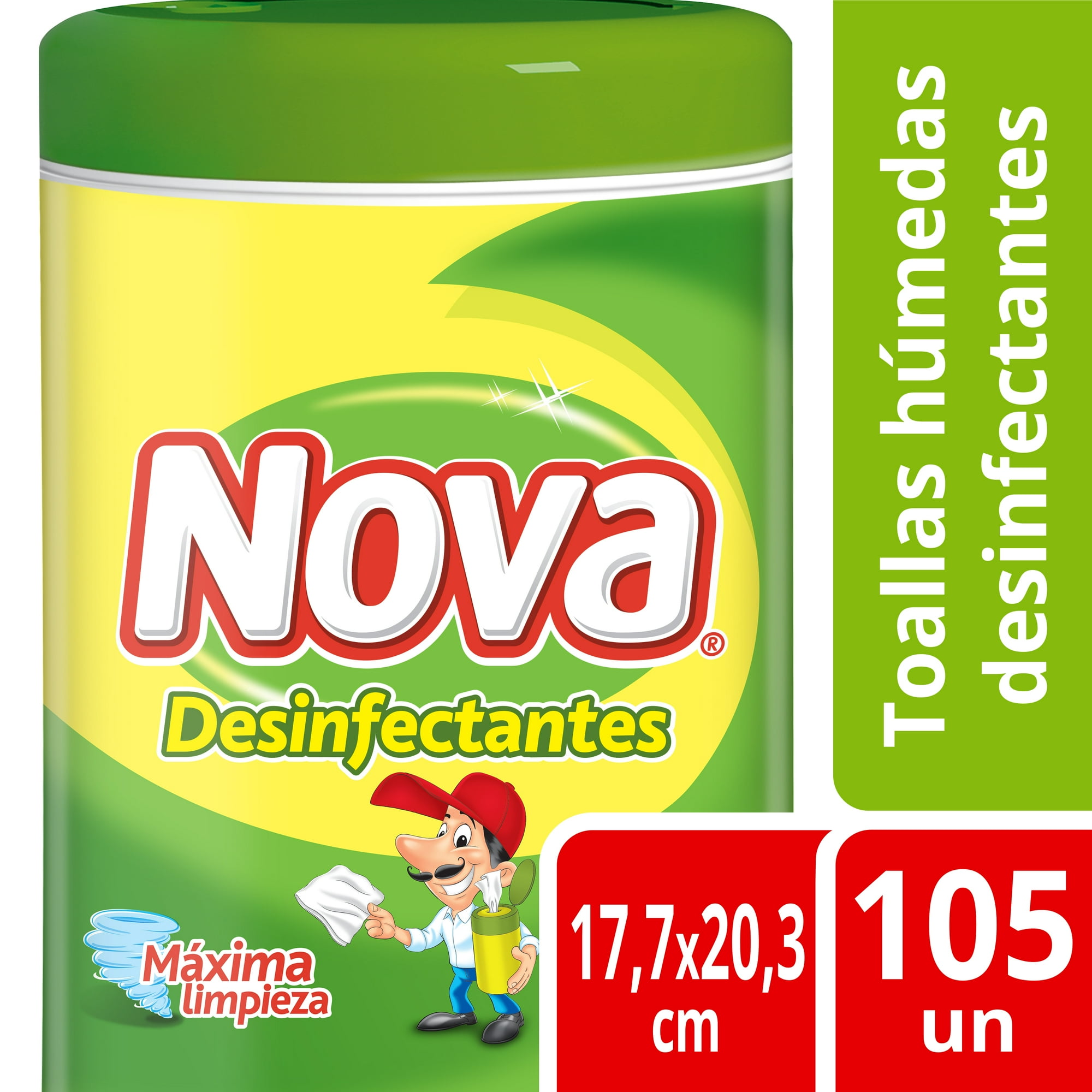 Toallas Húmedas Desinfectante Nova Protect 105 Un