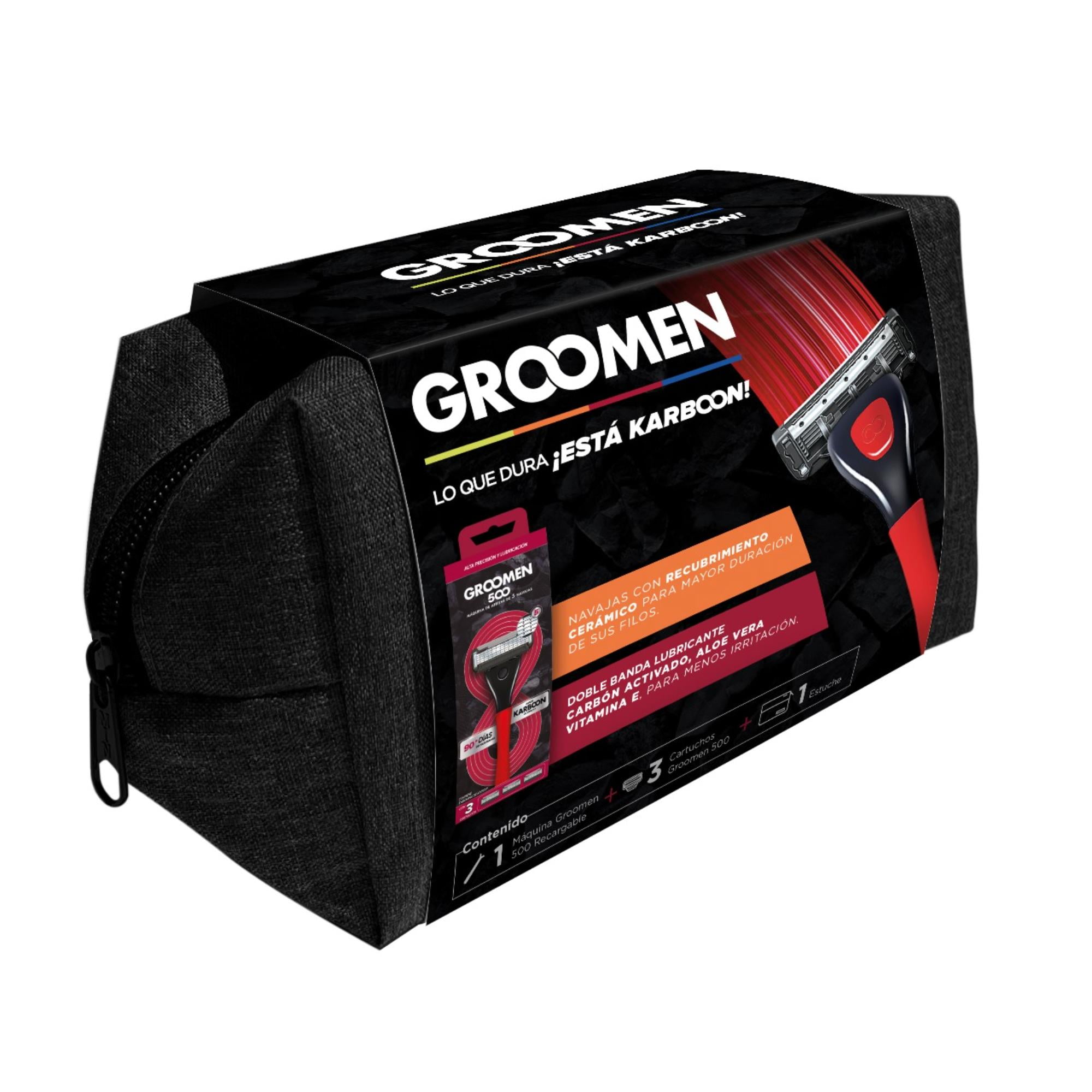 Groomen - Grooomen Pack Maquina Afeitar Black 300x1 + Bolso